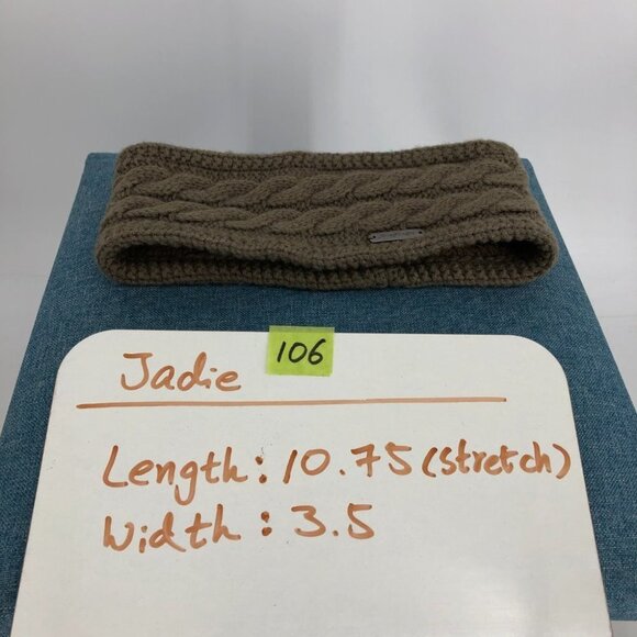 Snotek Green-tinted Brown Knit Earwarmer Headband OS - Picture 11 of 12